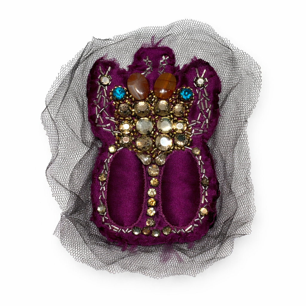 Silk Scarab Brooch