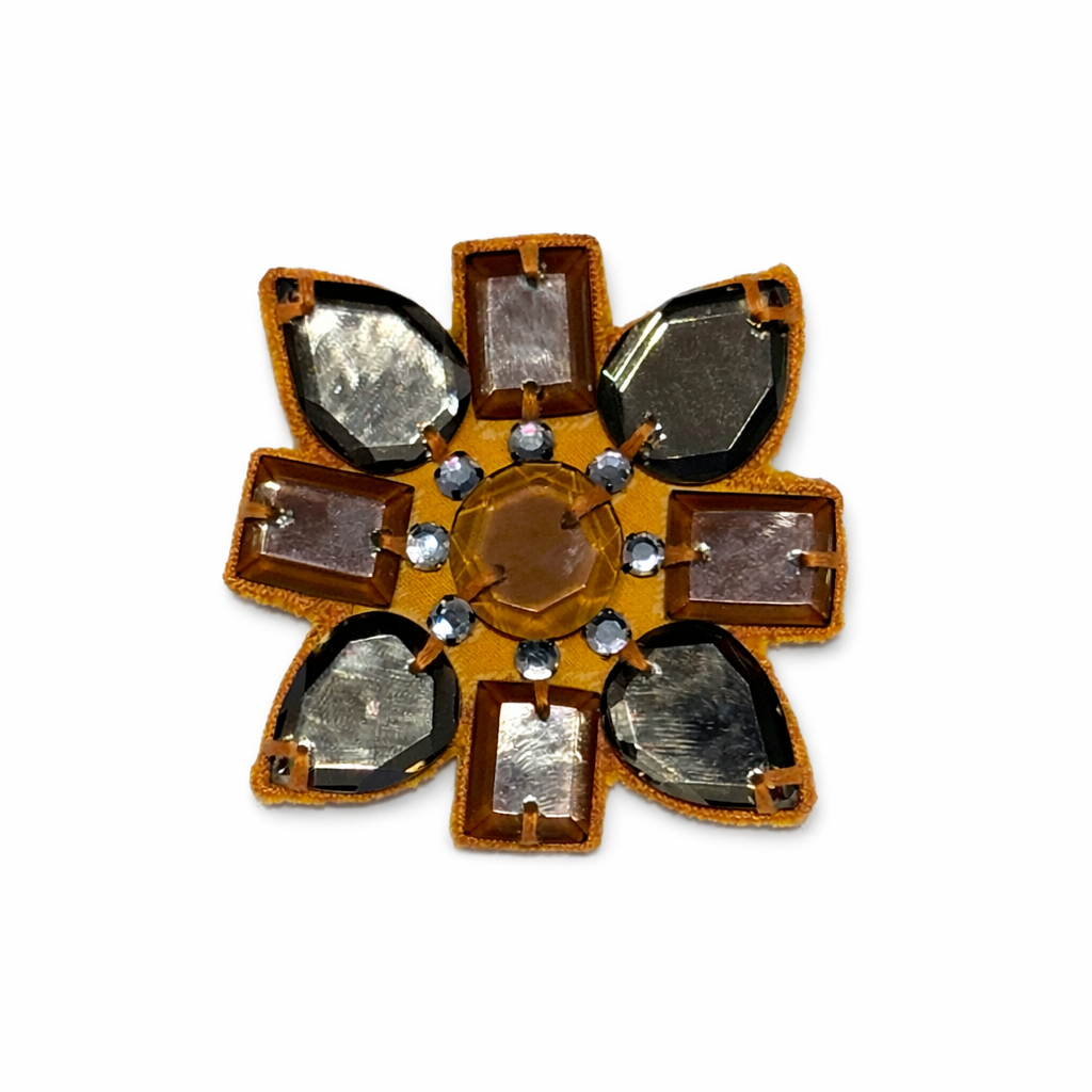 Mirrored Flower Brooch