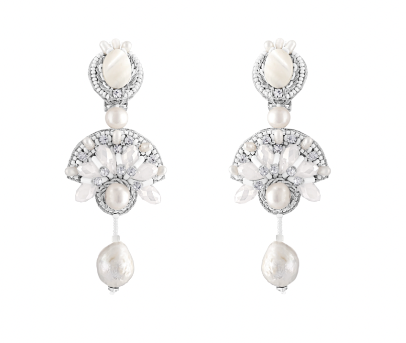 Aria Half-Moon Crystal Earring