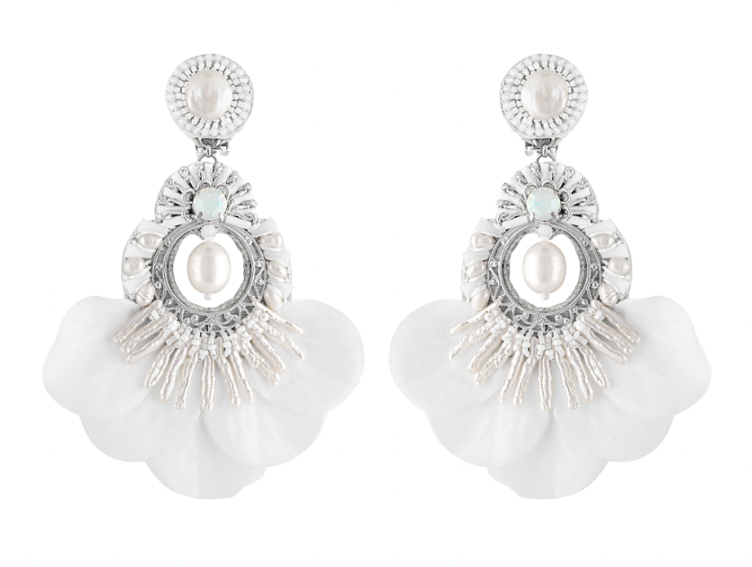 Half-Petal Pearl Flower Earring