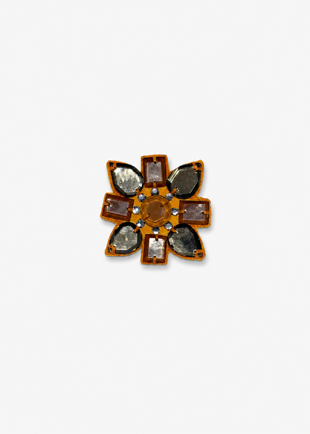Mirrored Flower Brooch