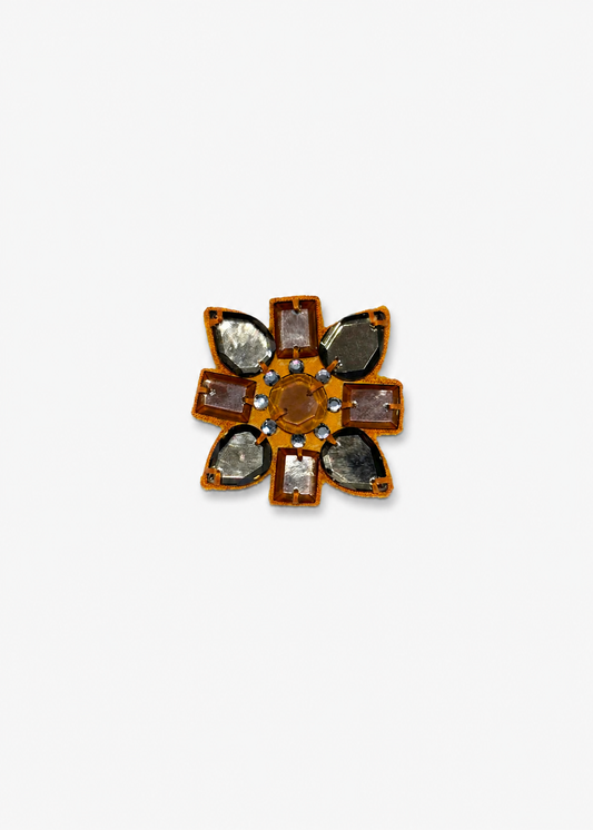 Mirrored Flower Brooch