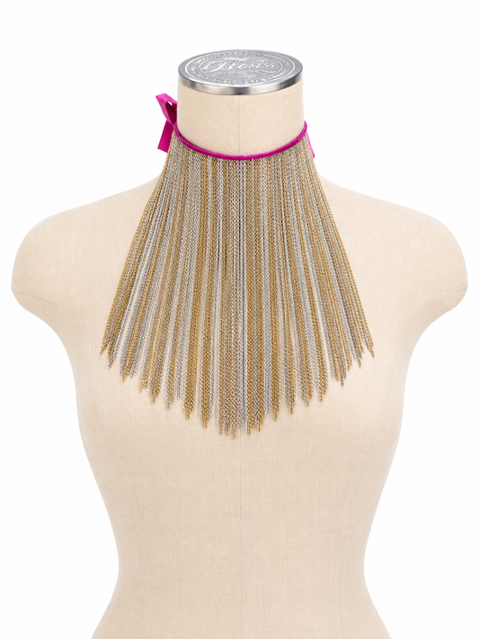 Pink Reversible Chain Necklace