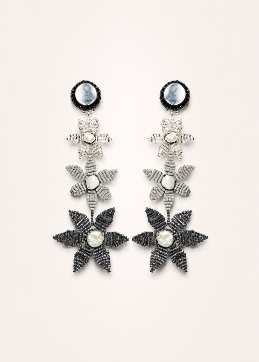 Tiered Grey Dégradé Earrings