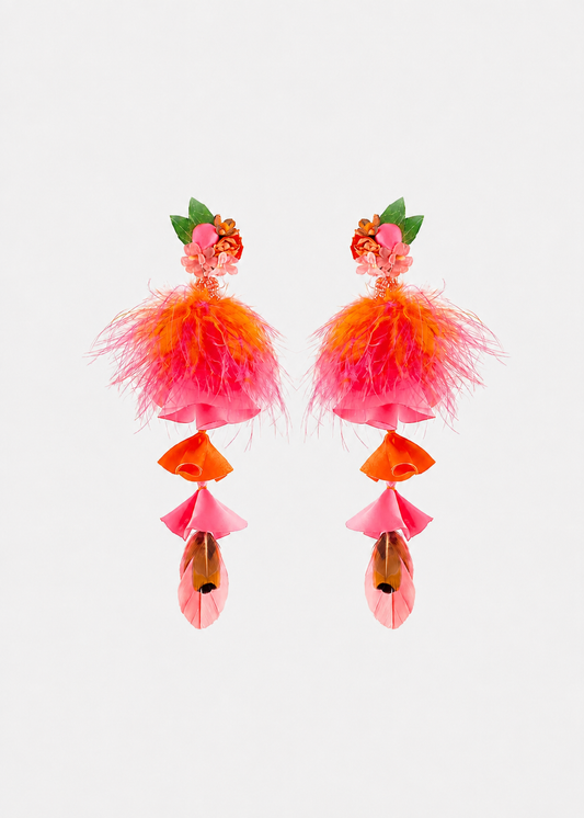 Toucan Pom Earring