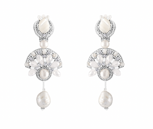 Aria Half-Moon Crystal Earring